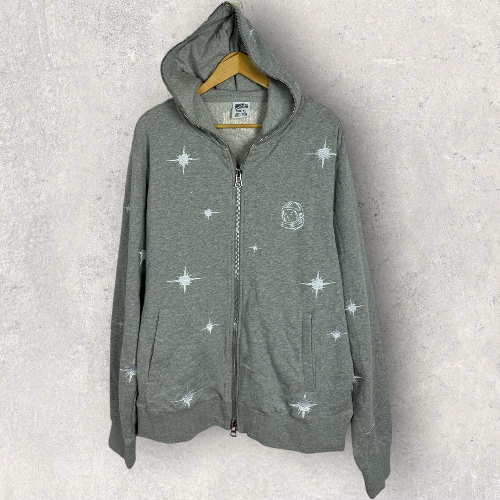 Nwt Billionaire Boys Club Stellar Sweater Grey Hoodie Full Zip Mens Size Xl New